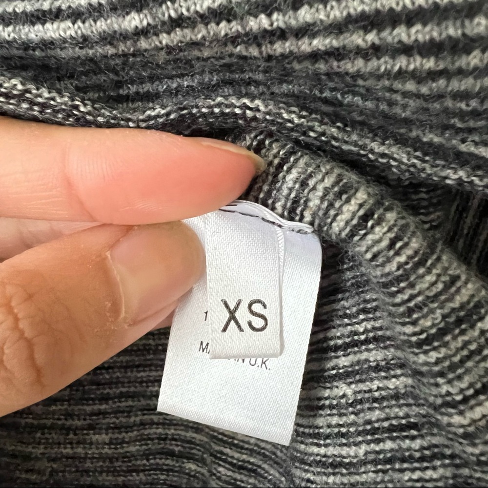 Gray Striped Women's Sweater - Picture 9 of 10
